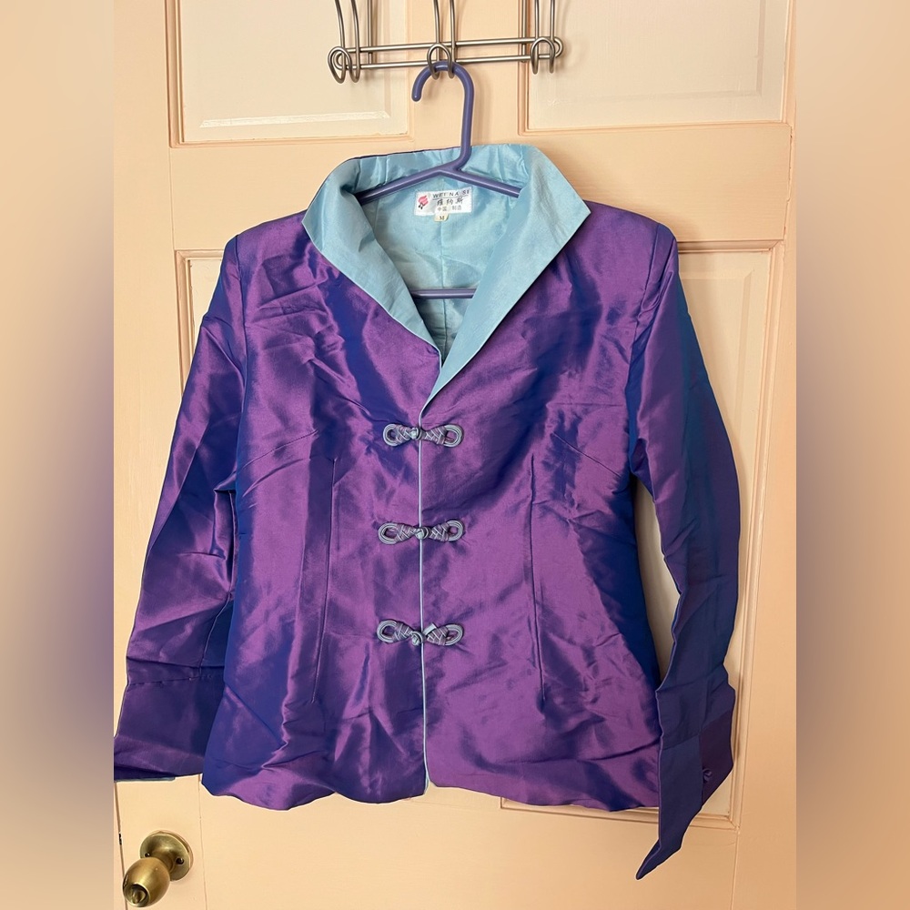 Purple Satin Women's Kimono top/jacket